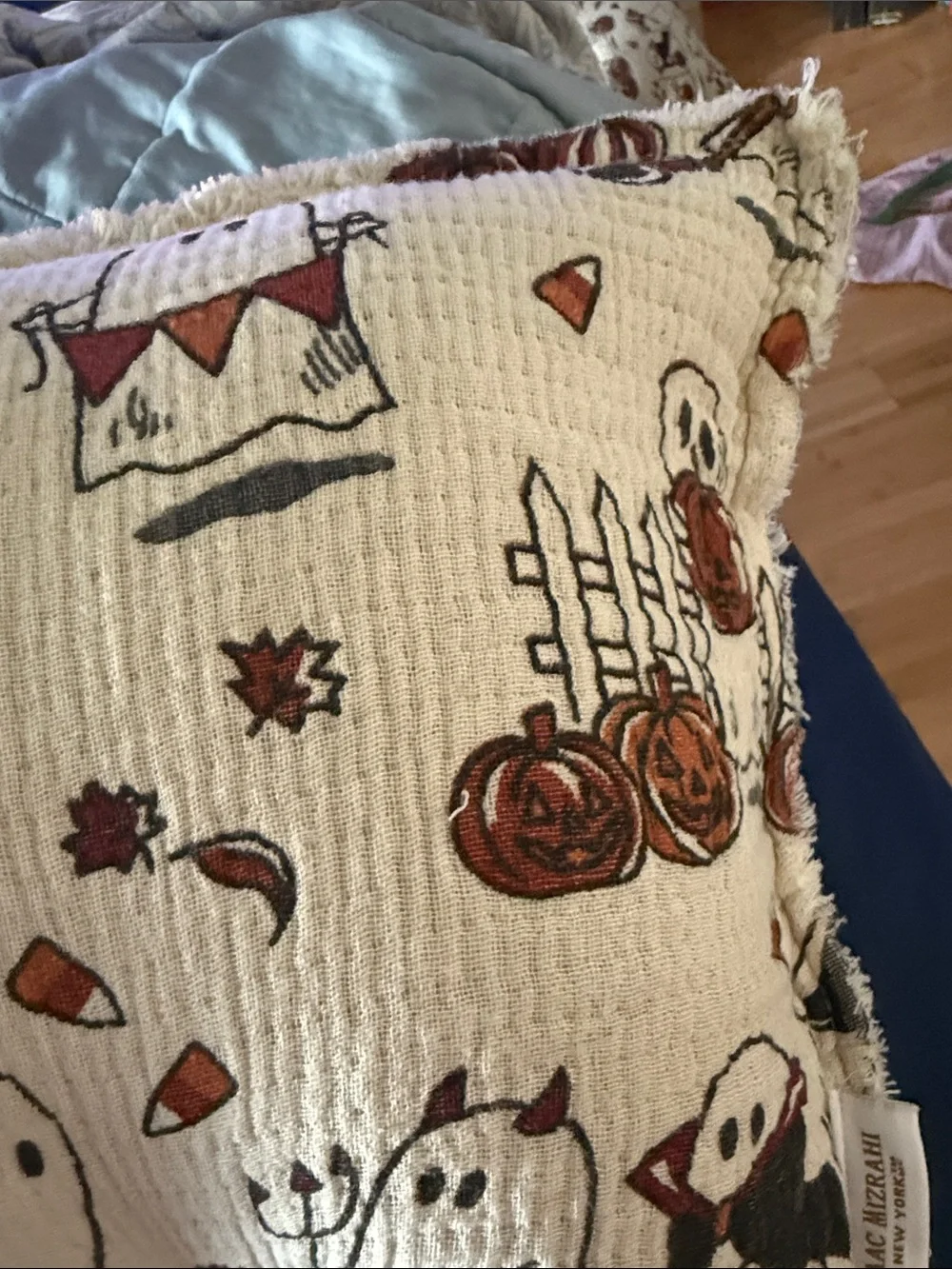 Isaac Mizrahi ghost Halloween Pumpkin & Ghost Decorative Pillow